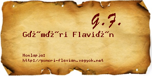 Gömöri Flavián névjegykártya